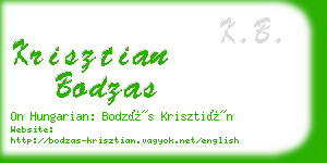 krisztian bodzas business card